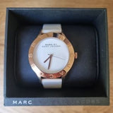  Shop Authentic Marc Jacobs Blade White Dial White Leather Strap Watch for Women - MBM1201 - Luxxuri