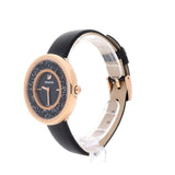  Shop Authentic Swarovski Crystalline Pure Black Dial Black Leather Strap Watch for Women - 5275043 - Luxxuri