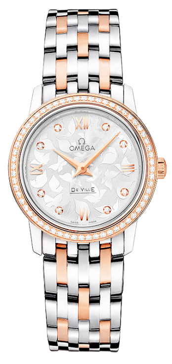  Shop Authentic Omega De Ville Prestige Quartz Diamonds Silver Dial Two Tone Steel Strap Watch for Women - 424.25.27.60.52.001 - Luxxuri