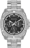  Shop Authentic Bulova Crystal Collection Chronograph Black Dial Two Tone Steel Strap Watch for Men - 96C126 - Luxxuri