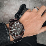  Shop Authentic Seiko 5 Sport Automatic Brown Dial Brown Nylon Strap Watch For Men - SRPD85K1 - Luxxuri