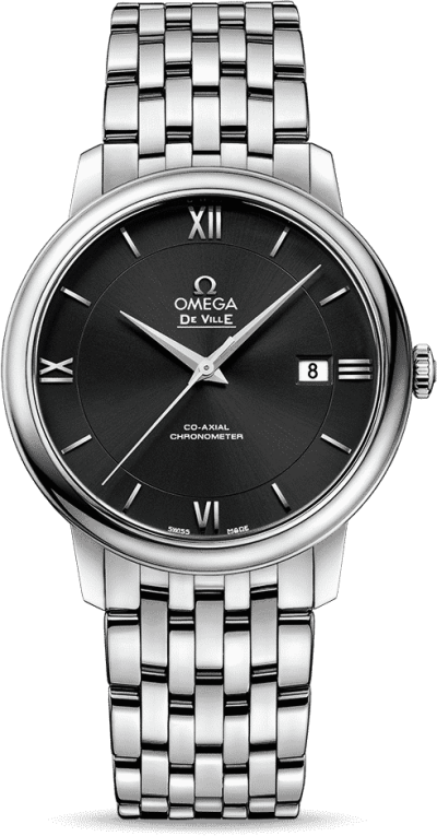  Shop Authentic Omega De Ville Prestige Co-Axial Black Dial Silver Steel Strap Watch for Men - 424.10.40.20.01.001 - Luxxuri