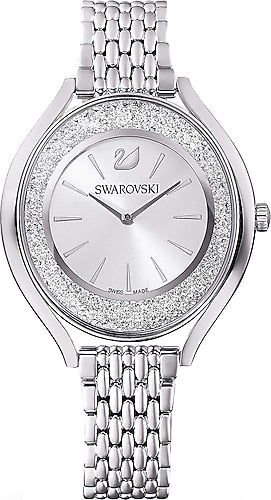  Shop Authentic Swarovski Crystalline Aura Silver Dial Silver Steel Strap Watch for Women - 5519462 - Luxxuri