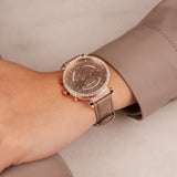  Shop Authentic Swarovski Passage Chrono Grey Dial Grey Leather Strap Watch for Women - 5580348 - Luxxuri