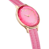  Shop Authentic Swarovski Octea Nova Pink Dial Pink Leather Strap Watch for Women - 5650030 - Luxxuri