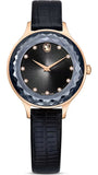  Shop Authentic Swarovski Octea Nova Black Dial Black Leather Strap Watch for Women - 5650033 - Luxxuri