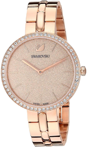  Shop Authentic Swarovski Cosmopolitan Diamond Powder Gold Dial Rose Gold Steel Strap Watch for Women - 5517800 - Luxxuri