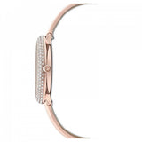  Shop Authentic Swarovski Crystal Frost White Dial Pink Leather Strap Watch for Women - 5519223 - Luxxuri