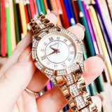  Shop Authentic Bulova Crystal Mother of Pearl Dial Rose Gold Steel Strap Watch for Women - 98L197 - Luxxuri