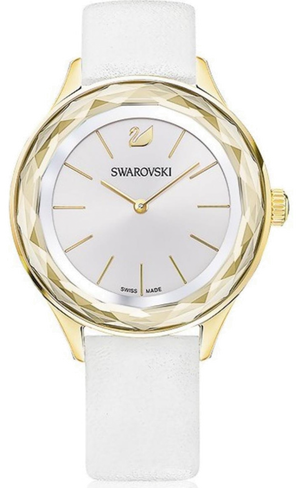  Shop Authentic Swarovski Octea Nova Quartz White Dial White Leather Strap Watch for Women - 5295337 - Luxxuri