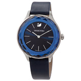  Shop Authentic Swarovski Octea Nova Blue Dial Blue Leather Strap Watch for Women - 5295349 - Luxxuri