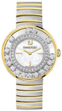  Shop Authentic Swarovski Lovely Crystals Mother of Pearl Dial Two Tone Steel Strap Watch for Women - 1187022 - Luxxuri