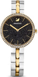  Shop Authentic Swarovski Cosmopolitan Black Dial Two Tone Steel Strap Watch for Women - 5644072 - Luxxuri