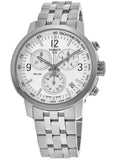  Shop Authentic Tissot T Sport PRC 200 Chronograph White Dial Silver Steel Strap Watch For Men - T114.417.11.037.00 - Luxxuri