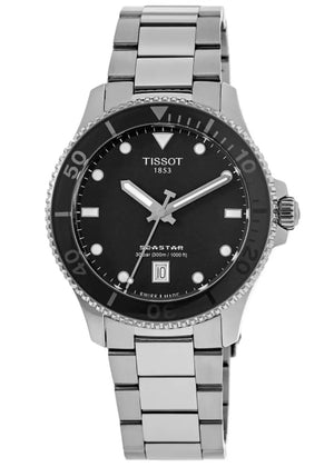  Shop Authentic Tissot Seastar 1000 Lady Black Dial Silver Steel Strap Watch for Women - T120.210.11.051.00 - Luxxuri