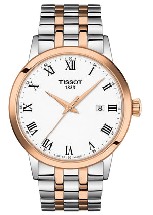 Tissot T Classic Dream Quartz White Dial Two Tone Steel Strap Watch for Men - T129.410.22.013.00