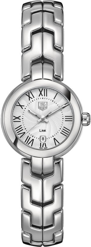  Shop Authentic Tag Heuer Link Roman Numeral Silver Dial Silver Steel Strap Watch for Women - WAT1416.BA0954 - Luxxuri