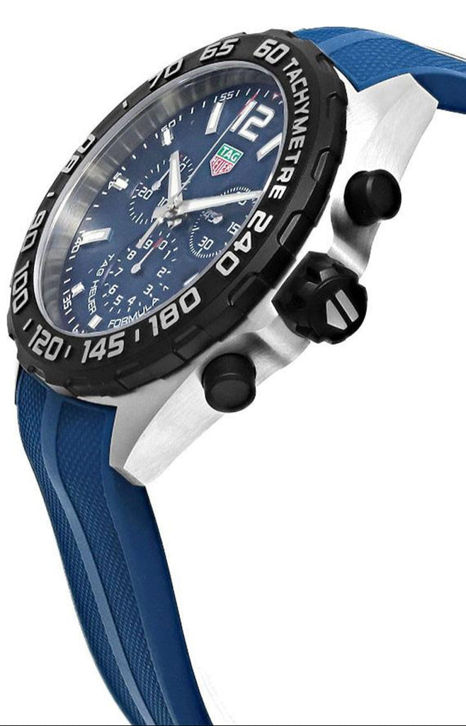  Shop Authentic Tag Heuer Formula 1 Chronograph Blue Dial Blue Rubber Strap Watch for Men - CAZ101AV.FT8077 - Luxxuri