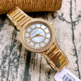  Shop Authentic Michael Kors Kerry Mother of Pearl Dial Gold Steel Strap Watch for Women - MK3312 - Luxxuri