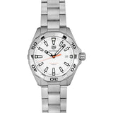  Shop Authentic Tag Heuer Aquaracer Quartz White Dial Silver Steel Strap Watch for Men - WBD1111.BA0928 - Luxxuri