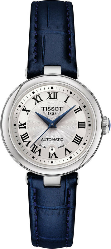  Shop Authentic Tissot Bellissima Automatic Silver Dial Blue Leather Strap Watch For Women - T126.207.16.013.00 - Luxxuri