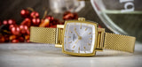  Shop Authentic Tissot Lovely Square Silver Dial Gold Mesh Bracelet Watch For Women - T058.109.33.031.00 - Luxxuri