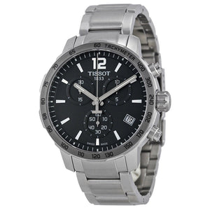  Shop Authentic Tissot Quickster Chronograph Black Dial Silver Steel Strap Watch For Men - T095.417.11.067.00 - Luxxuri
