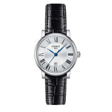  Shop Authentic Tissot Carson Premium Lady Silver Dial Black Leather Strap Watch For Women - T122.210.16.033.00 - Luxxuri