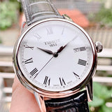  Shop Authentic Tissot T Classic Carson White Dial Black Leather Strap Watch for Men - T085.410.16.013.00 - Luxxuri