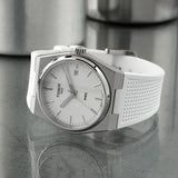  Shop Authentic Tissot PRX 40 White Dial White Rubber Strap Watch For Men -  T137.410.17.011.00 - Luxxuri