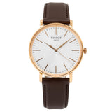  Shop Authentic Tissot Everytime Gent Silver Dial Brown Leather Strap Watch for Men - T143.410.36.011.00 - Luxxuri