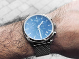  Shop Authentic Tissot PR 100 Chronograph Blue Dial Silver Mesh Bracelet Watch for Men - T101.417.11.041.00 - Luxxuri