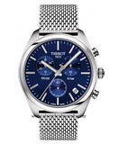  Shop Authentic Tissot PR 100 Chronograph Blue Dial Silver Mesh Bracelet Watch for Men - T101.417.11.041.00 - Luxxuri