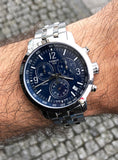 Shop Authentic Tissot PRC 200 Chronograph Quartz Blue Dial Silver Steel Strap Watch For Men - T114.417.11.047.00 - Luxxuri