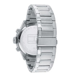  Shop Authentic Tommy Hilfiger Trent Quartz Black Dial Silver Steel Strap Watch For Men - 1791805 - Luxxuri
