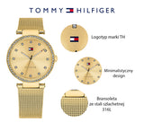  Shop Authentic Tommy Hilfiger Lynn Quartz Gold Dial Gold Mesh Bracelet Watch For Women - 1781864 - Luxxuri