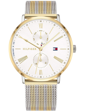  Shop Authentic Tommy Hilfiger Jenna Quartz White Dial Two Tone Mesh Bracelet Watch for Women  - 1782074 - Luxxuri