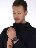  Shop Authentic Tommy Hilfiger Parker Chronograph Quartz Blue Dial Blue Leather Strap Watch For Men - 1791839 - Luxxuri