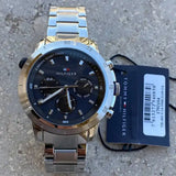  Shop Authentic Tommy Hilfiger Troy Chronograph Blue Dial Silver Steel Strap Watch For Men - 1792104 - Luxxuri