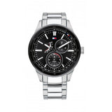  Shop Authentic Tommy Hilfiger Austin Black Dial Silver Steel Strap Watch for Men - 1791639 - Luxxuri