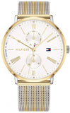 Shop Authentic Tommy Hilfiger Jenna Quartz White Dial Two Tone Mesh Bracelet Watch for Women  - 1782074 - Luxxuri