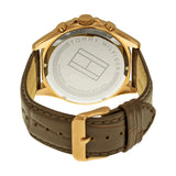  Shop Authentic Tommy Hilfiger Luke Quartz White Dial Brown Leather Strap Watch for Men - 1791118 - Luxxuri