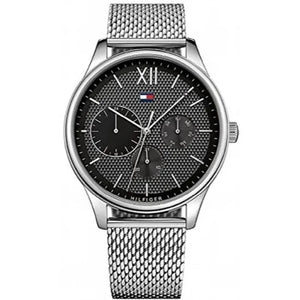  Shop Authentic Tommy Hilfiger Damon Quartz Chronograph Black Dial Silver Mesh Bracelet Watch for Men - 1791415 - Luxxuri