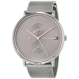  Shop Authentic Tommy Hilfiger Jenna Multifunction Grey Dial Grey Mesh Bracelet Watch For Women - 1781945 - Luxxuri