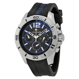  Shop Authentic Tommy Hilfiger Sport Multifunction Black Dial Black Rubber Strap Watch for Men - 1791143 - Luxxuri