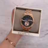  Shop Authentic Michael Kors Lauryn Blue Dial Rose Gold Steel Strap Watch for Women - MK3723 - Luxxuri