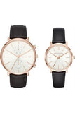  Shop Authentic Michael Kors Jaryn Quartz White Dial Black Leather Strap Watch For Women - MK2472 - Luxxuri