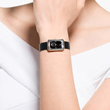  Shop Authentic Swarovski Uptown Black Dial Black Leather Strap Watch for Women - 5547710 - Luxxuri