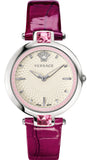  Shop Authentic Versace Olympo Crystal Gleam White Dial Purple Leather Strap Watch for Women - VAN010016 - Luxxuri