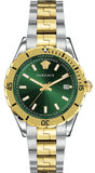  Shop Authentic Versace Hellenyium Quartz Green Dial Two Tone Steel Strap Watch For Men - VE3A00720 - Luxxuri